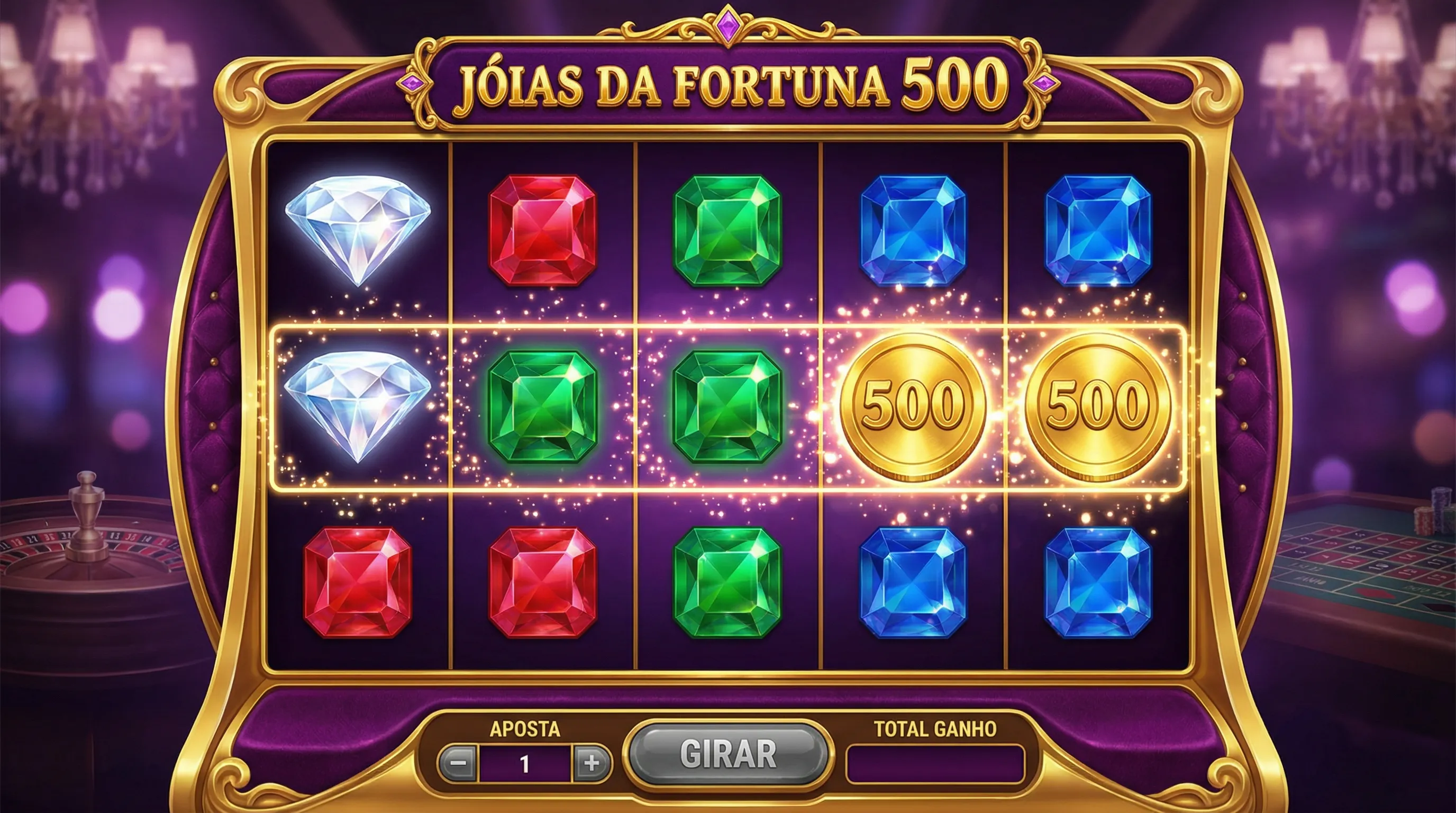Jóias da Fortuna 500 - Caça-Níqueis Exclusivo afun
